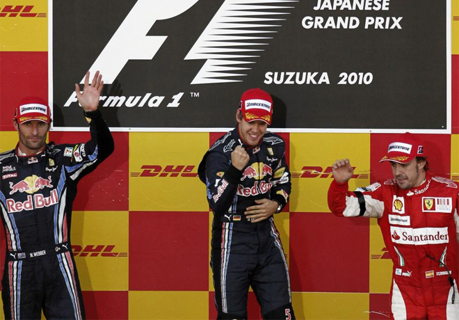 GP Japón ’10: Red Bull se recupera con Alonso persiguiendo